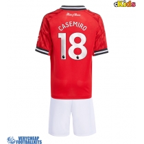 Manchester United Casemiro #18 Replica Home Minikit 2025-26 Short Sleeve (+ pants)